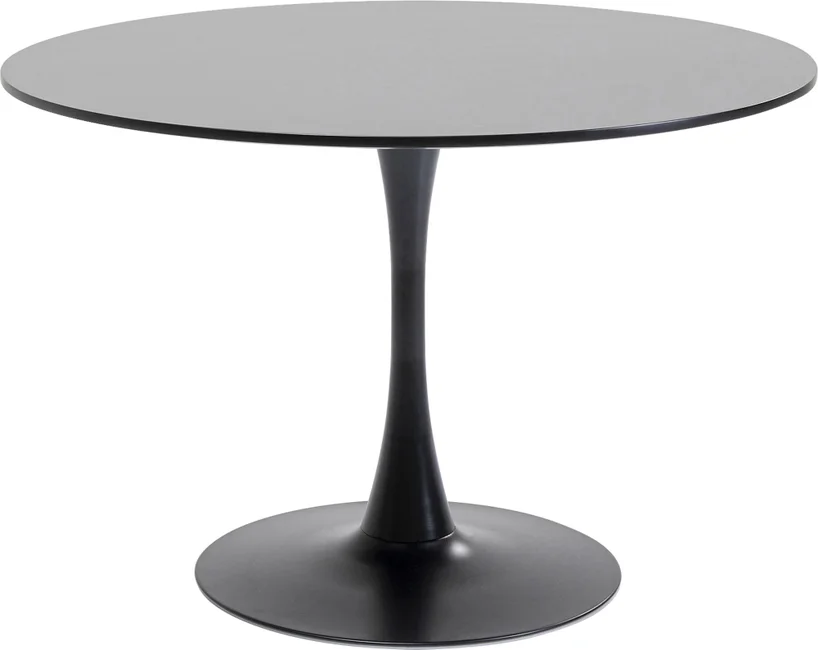 Kare Design Schickeria Sofabord  Rund Sort Mdf Og Sort Stål  ø110