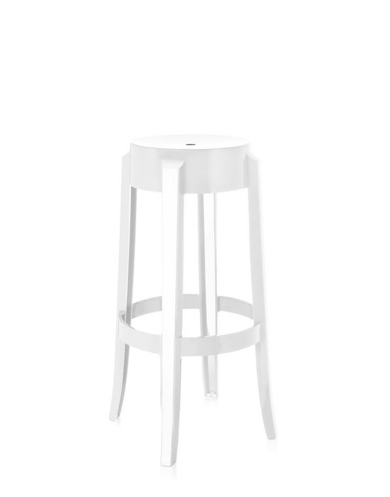 Kartell Charles Ghost Barstol Lav Hvid  : Erling Christensen Møbler