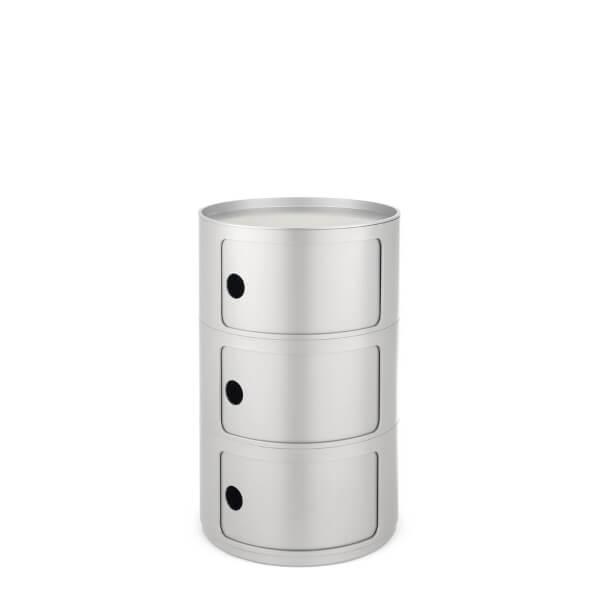 Kartell Componibili Classic ø42 Cm   Rum Silver  : Erling Christensen Møbler