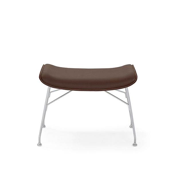 Kartell   Wood Ottoman Med Læderpolstring  : Erling Christensen Møbler