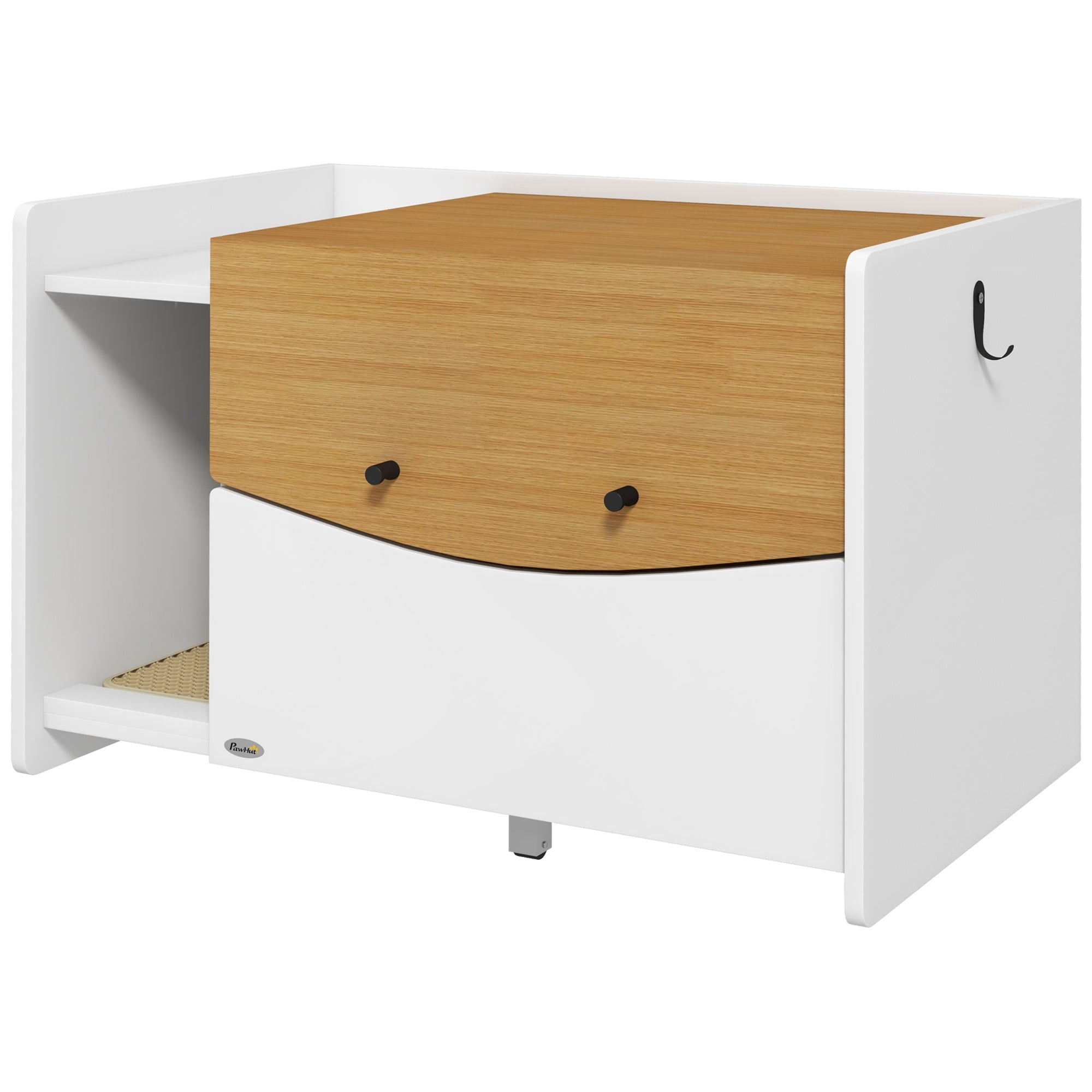 Kattebakke Udtrækkelig Skabsdesign Kattebakke 78x50x51cm Eg Hvid