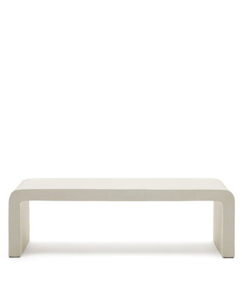 Kave Home Aiguablava Sofabord  Rektangulær Hvid Cement  135x65