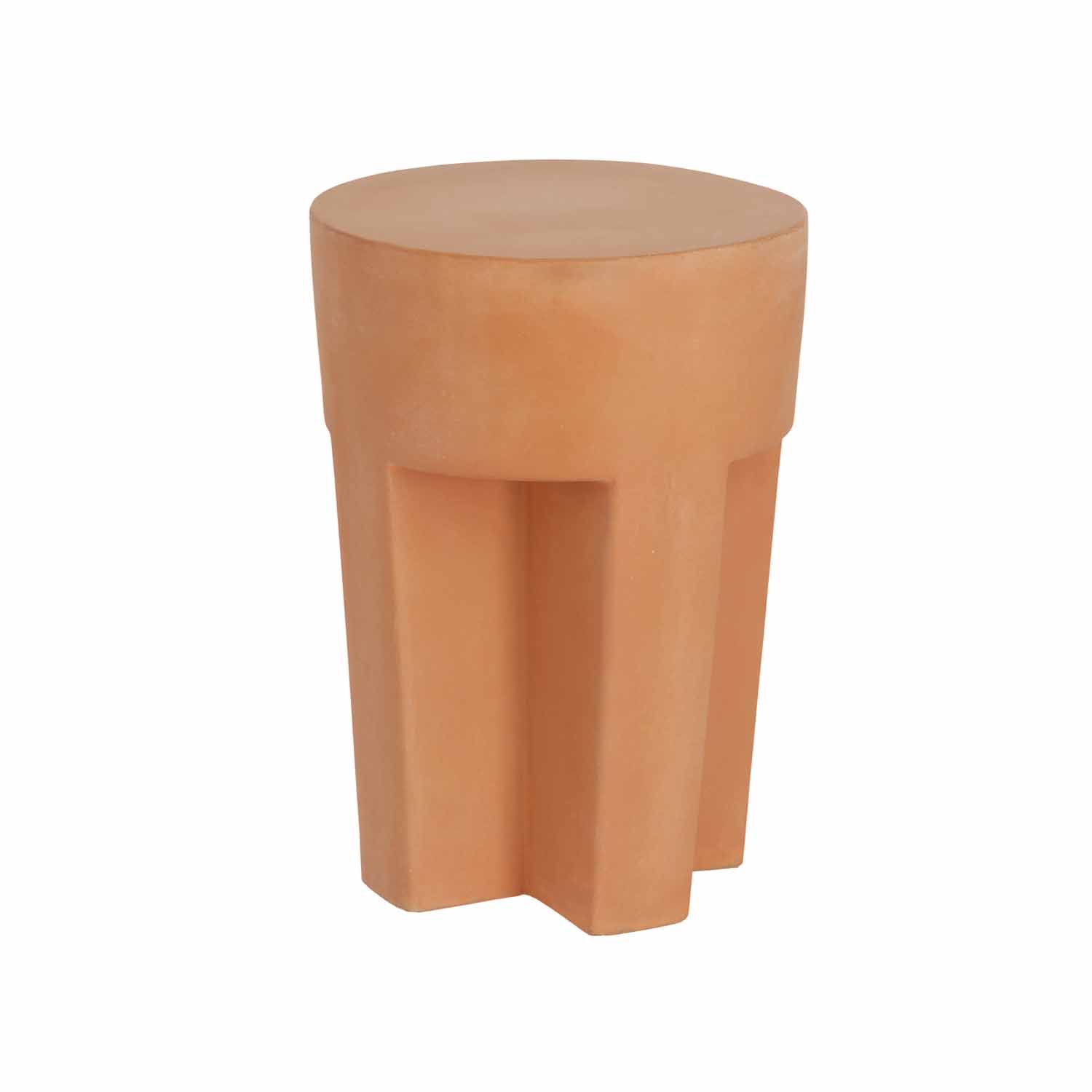 Kave Home Vilena Sidebord  Rundt Natur Terrakotta    33