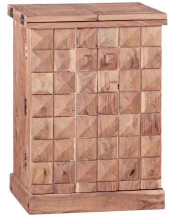 Kommode Massivt Træ 65x91x50 Cm Med Foldbar Vinbar  Lille Moderne Bar  Barskab Med Døre  Med Opbevaringsplads Til Flasker Og Glas