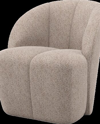 Lænestol Woood Mojo  Chenille 100  Polyester Mørk Sand  Drejefunktion  H75xb68xd77 Cm