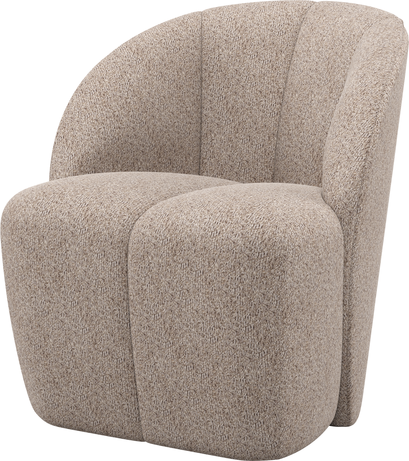 Lænestol Woood Mojo Chenille 100 Polyester Mørk Sand Drejefunktion H75xb68xd77 Cm