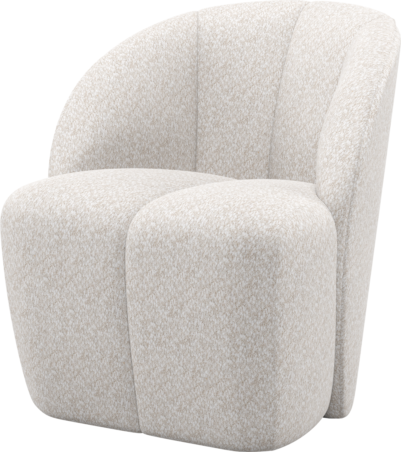 Lænestol Woood Mojo Ecru Valley Chenille Med Drejefunktion H75xb68xd77 Cm