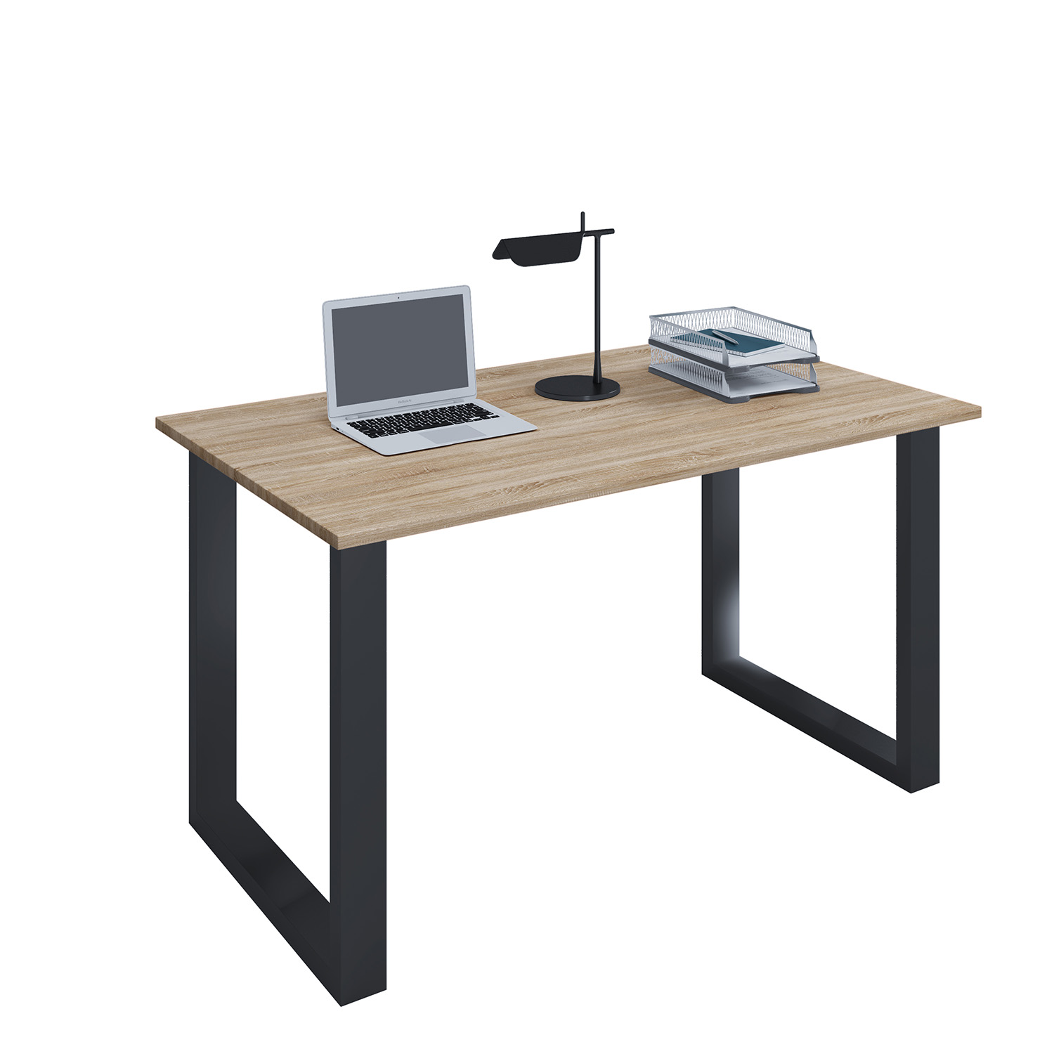 Lona  -feet Skrivebord Natur Træ Og Sort Metal  110x50