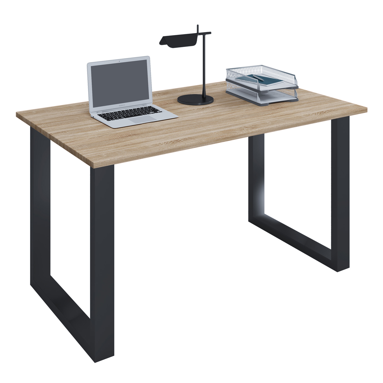Lona  -feet Skrivebord Natur Træ Og Sort Metal  110x80