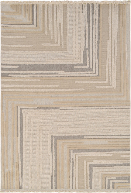 Loomery Indigo Gulvtæppe 160x230 Cm Indigoblå Elfenben Beige Slidstærk Polypropylen 10 Cm Luvhøjde