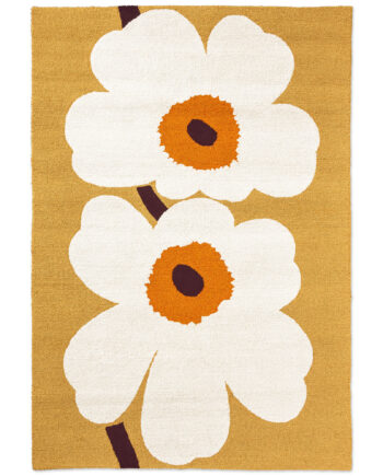 Marimekko Unikko 60 Th Anniversary Gulvtæppe Til Udendørsbrug 160   230 Cm  Orange