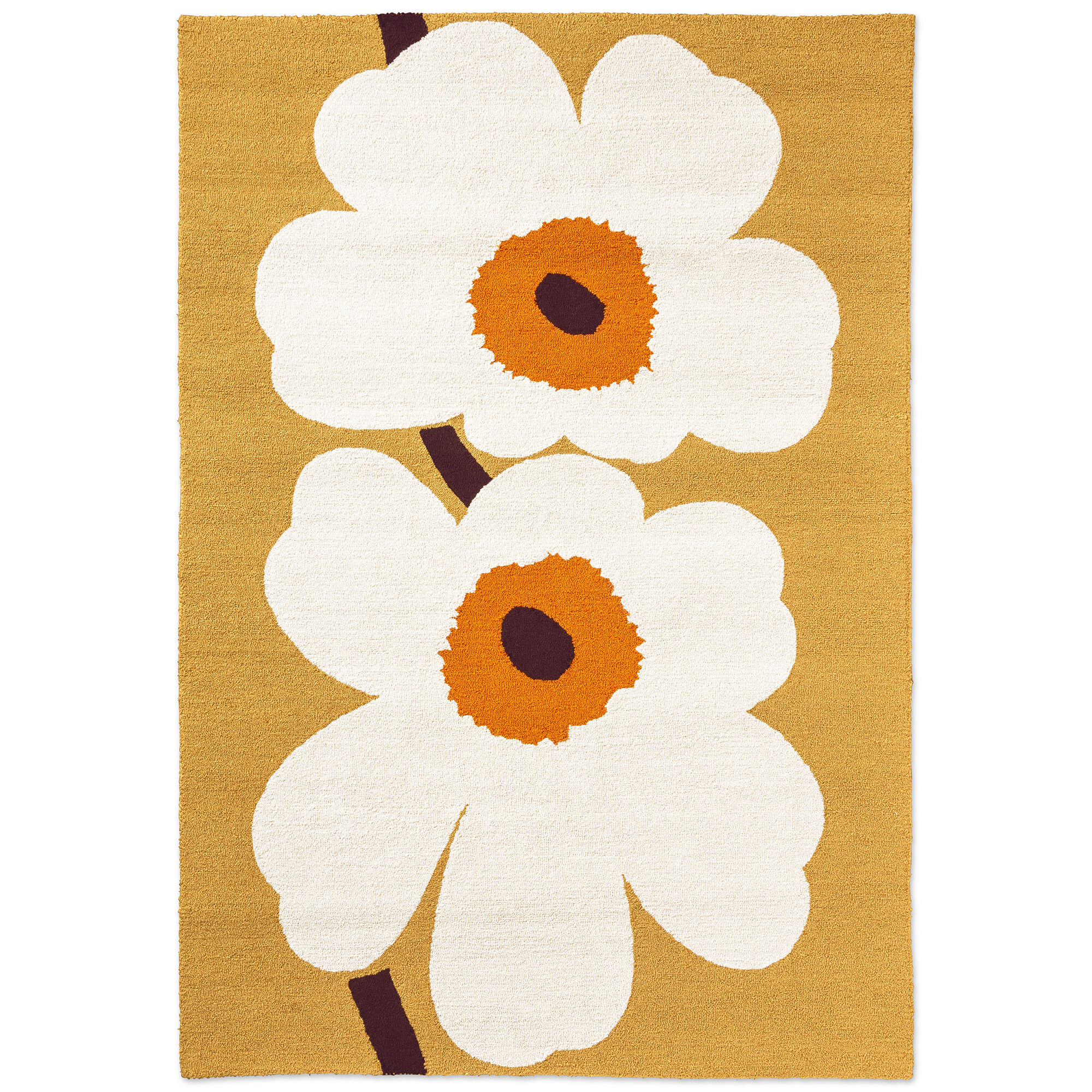 Marimekko Unikko 60 Th Anniversary Gulvtæppe Til Udendørsbrug 250   350 Cm  Orange