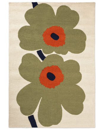 Marimekko Unikko 60-års Jubilæum Udendørstæppe 140   200 Cm  Støvet Grøn