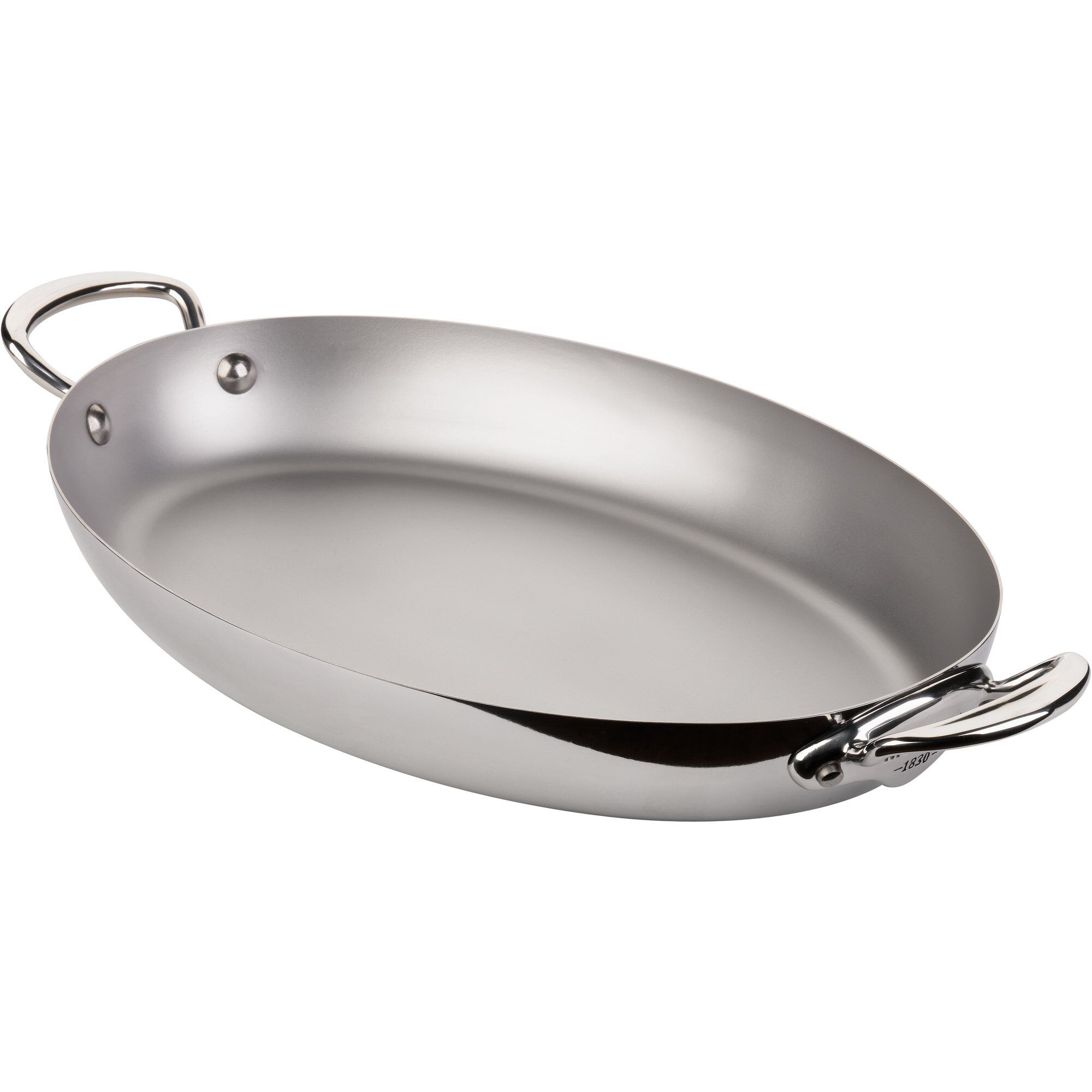 Mauviel Cook Style Oval Pande Rustfrit Stål