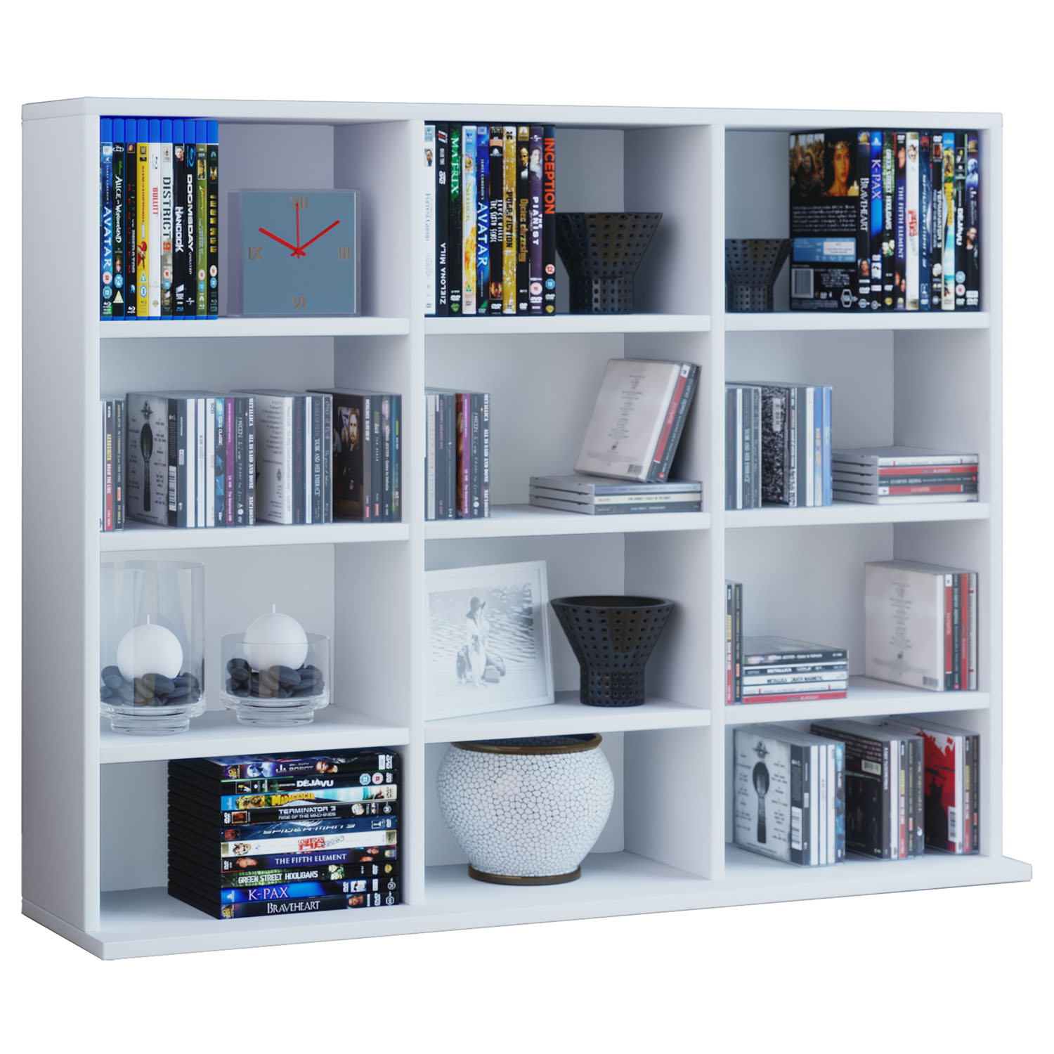 Megosa Mini Reol       Hylder Hvid Træ  :83cm X102 1cm   23cm