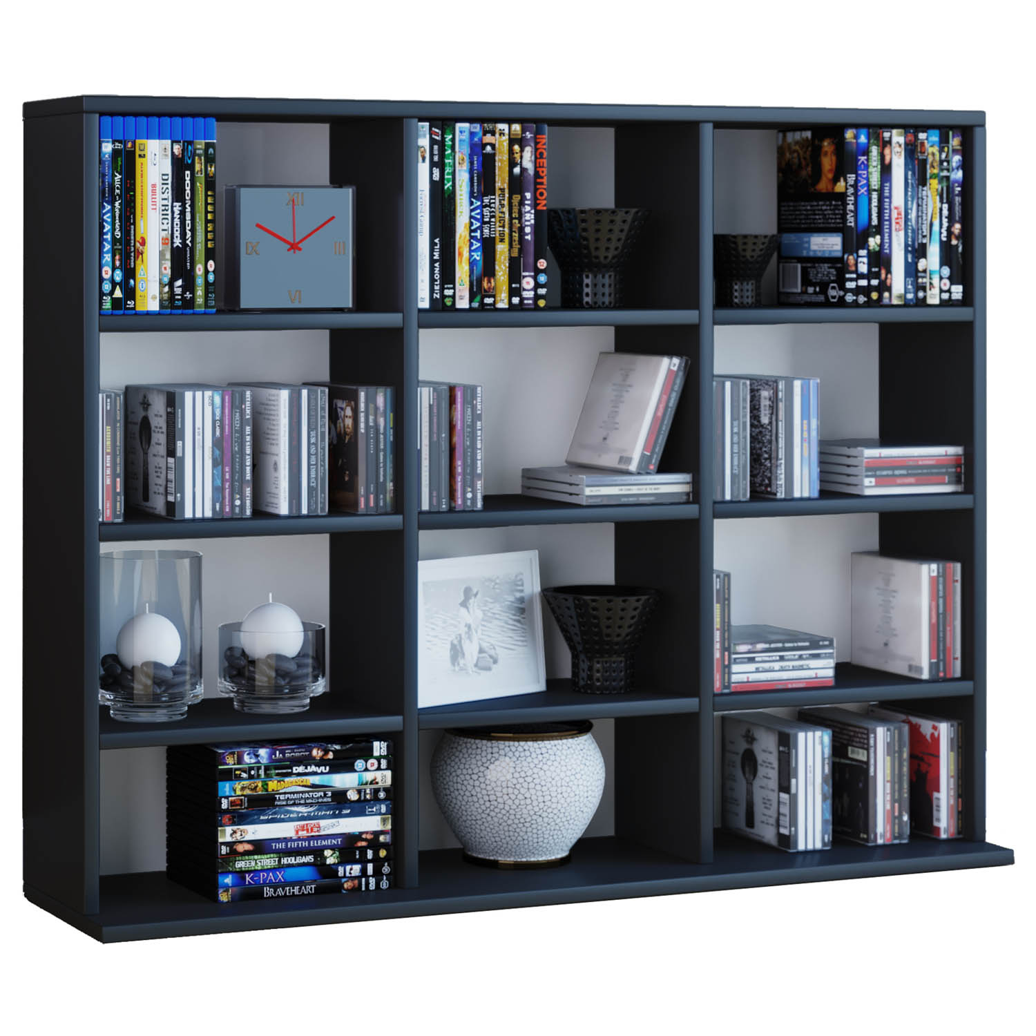 Megosa Mini Reol       Hylder Sort Træ  :83cm X102 1cm   23cm