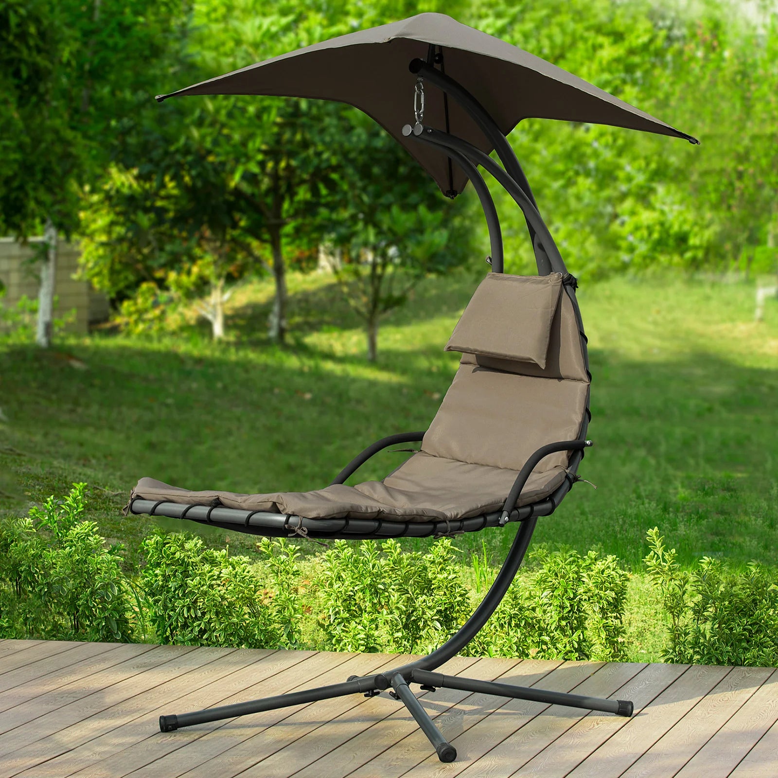 Moderne Hængestol   L170   B115   H210 Cm  Brun