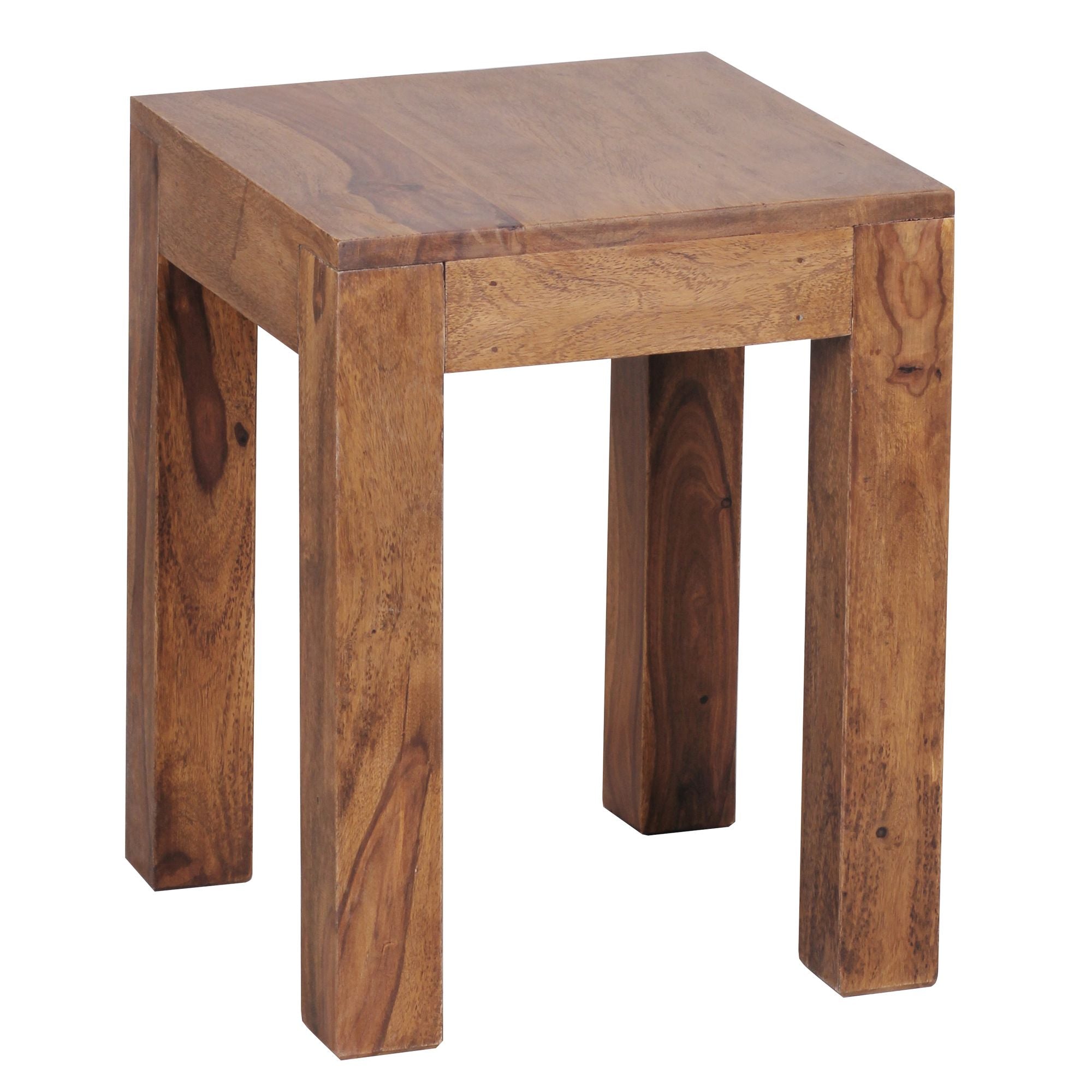 Mumbai Sidebord Massivt Sheeshamtræ 35 35 Cm Stuebord Mørkebrunt Design Sofabord Landlig Stil