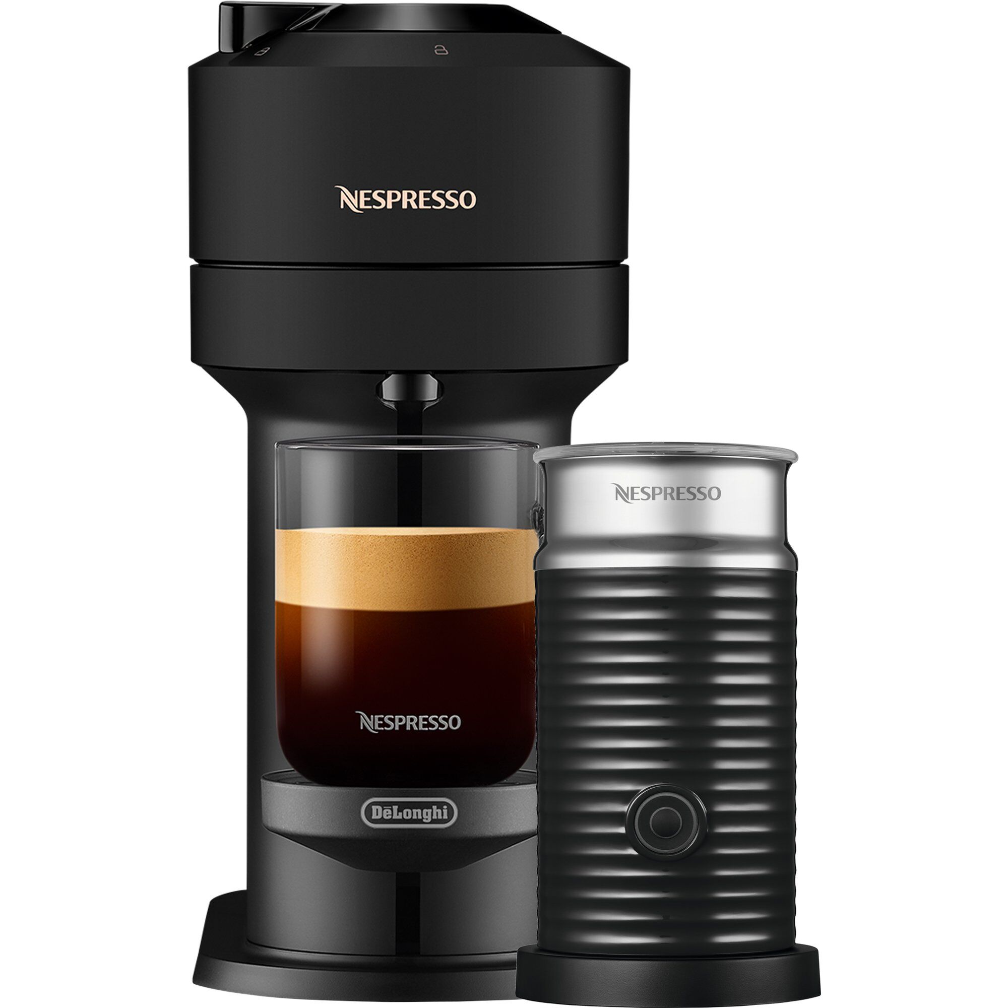 Nespresso Vertuo Next Value Pack Kaffemaskine Og Mælkeskummer Sort
