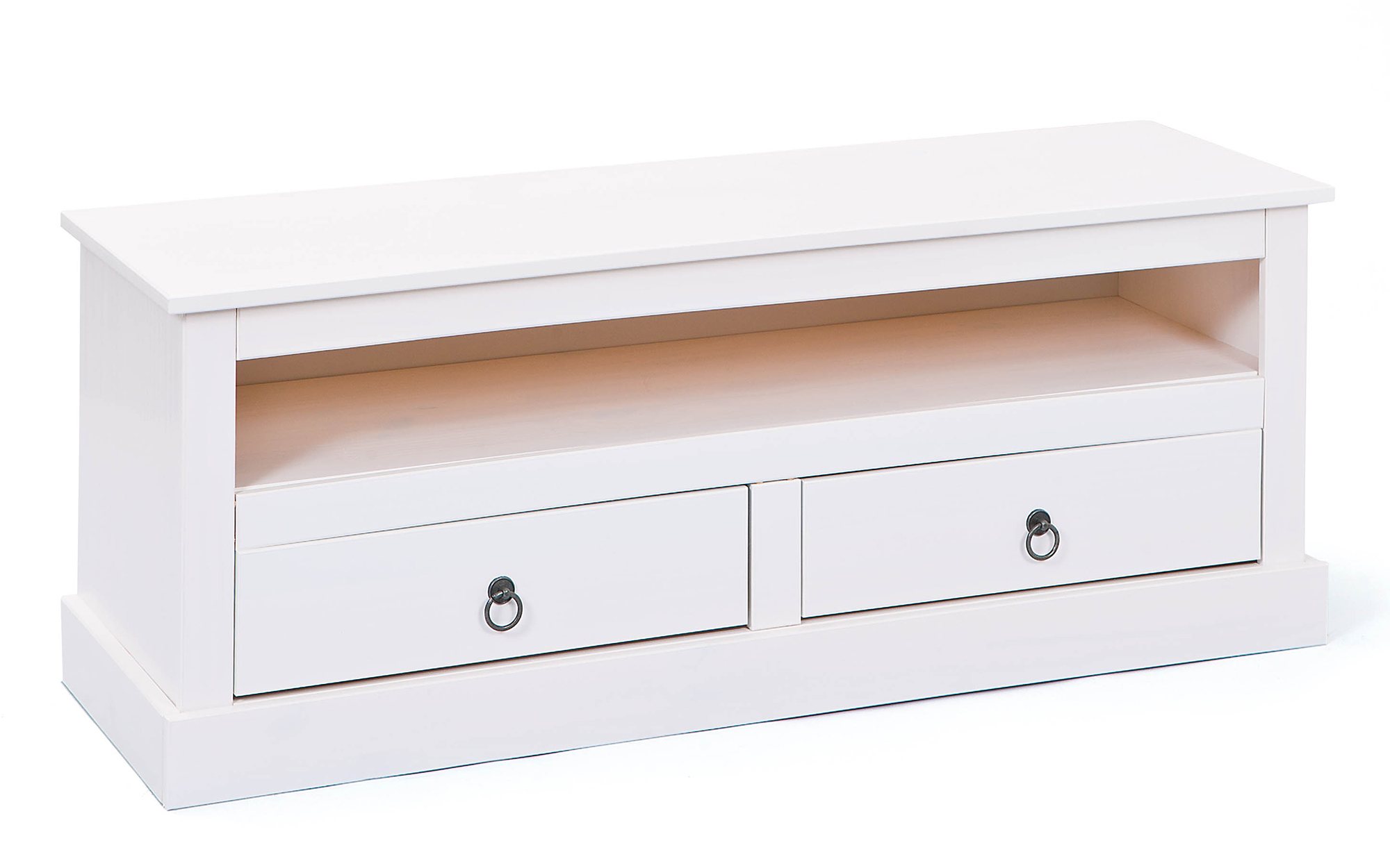 Nordic Living Collection Provence   Tv-bord       Rum Og   Skuffer Hvid Fyrretræ  118x39