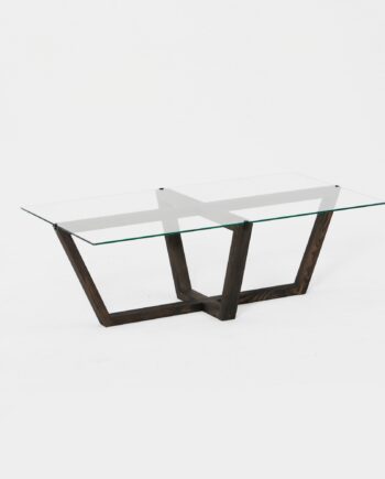 Nordvärk Amalfi Sofabord  Rektangulær Glas Og Antracit Fyrretræ  105x65