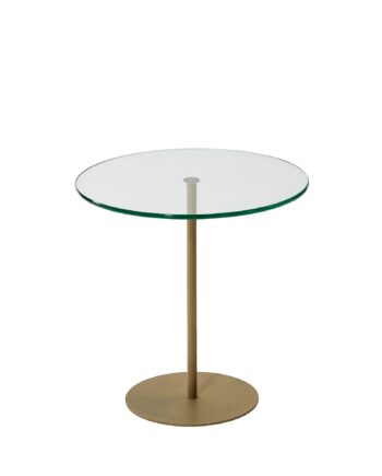Nordvärk Chill Sidebord  Rund Glas Og Guld Metal  ø50
