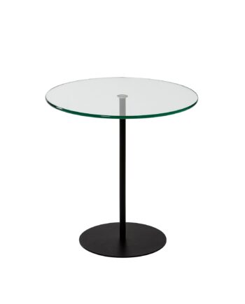 Nordvärk Chill Sidebord  Rund Glas Og Sort Metal  ø50