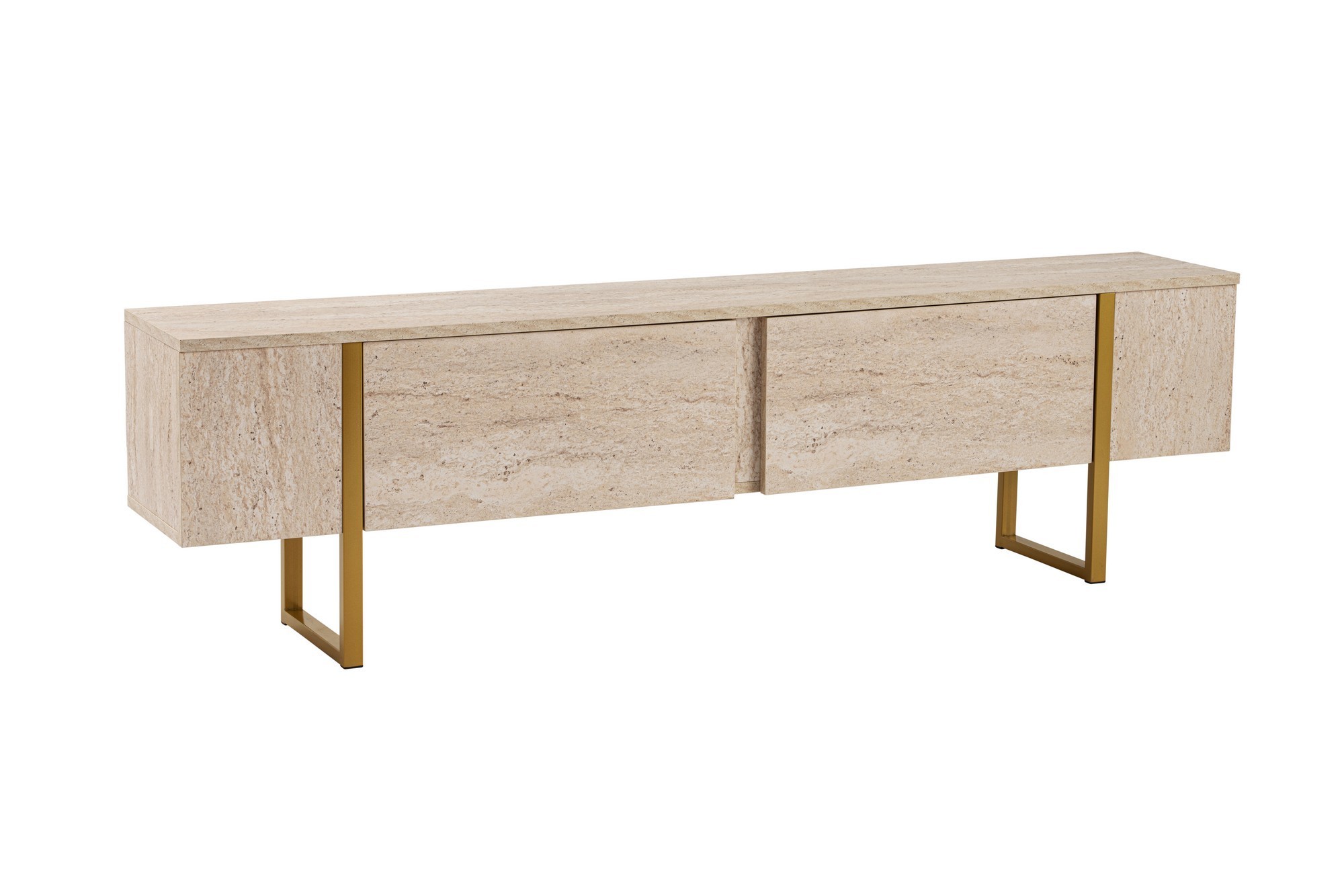 Nordvärk Serenity Tv-bord       Låger Travertin Melamin Og Guld  180x29