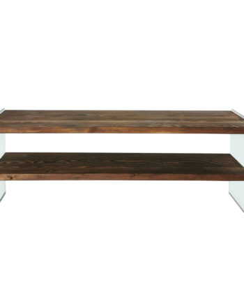 Nordvärk Tv103 Tv-bord       Hylde Glas Og Valnøddefarvet Fyrretræ  120x35