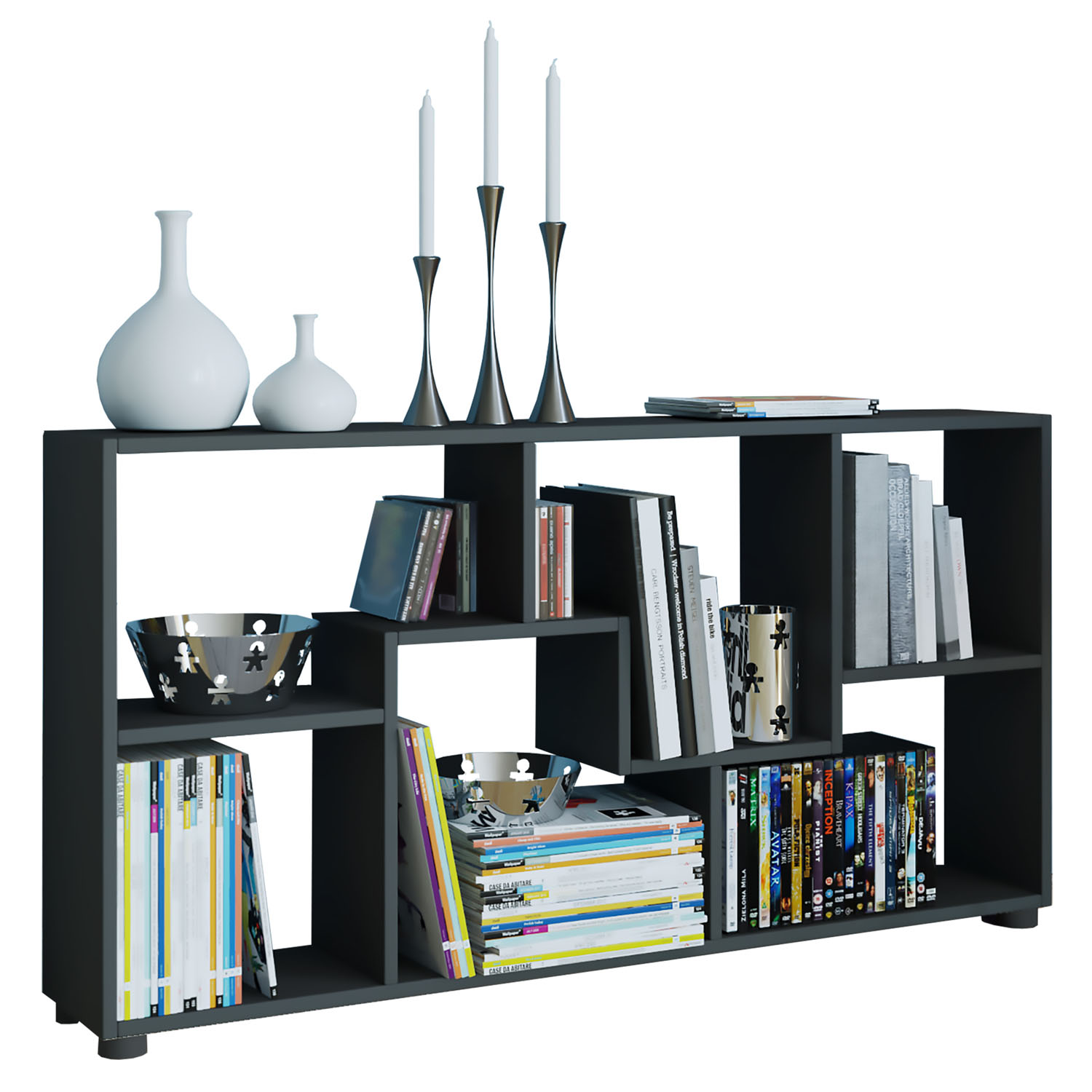 Pintal Reol       Rum Sort Træ  :62cm X117cm   20cm