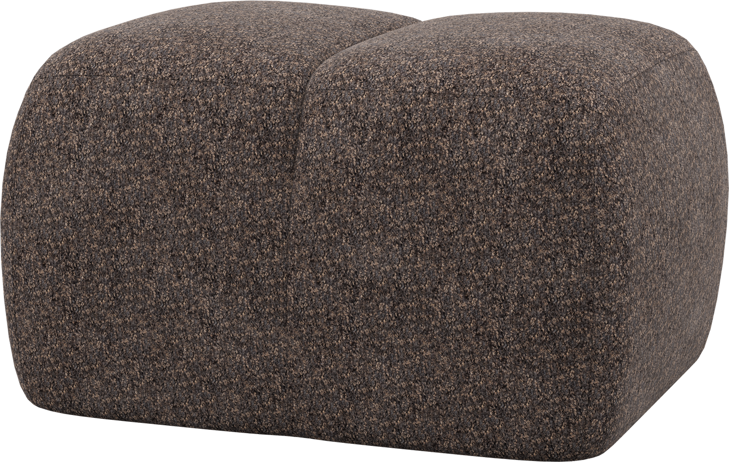 Puf Woood Mojo Chenille Brun Blød Siddepuf Og Fodskammel H45ã B84ã D64 Cm