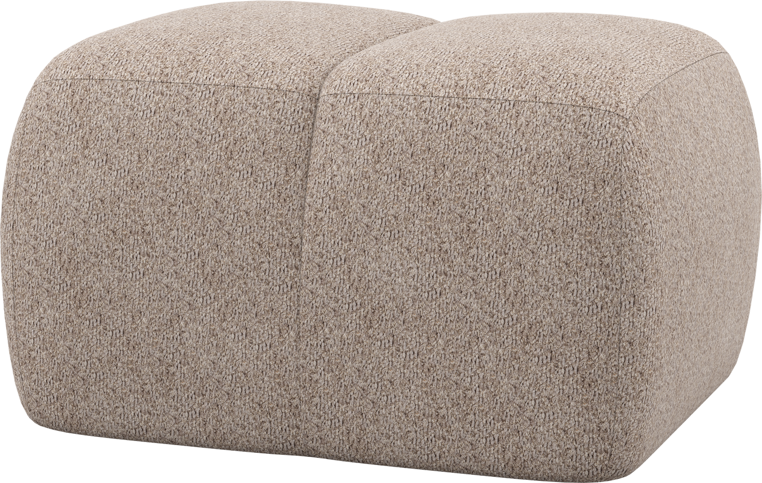 Puf Woood Mojo Chenille Siddepuf Fodskammel Mørk Sand H45ã B84ã D64 Cm
