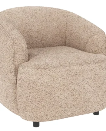 Rowico Dermot Loungestol     Armlæn Lys Beige Polyester Stof Og Sort Plastik