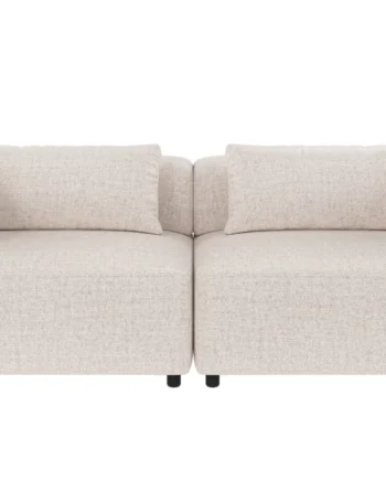 Rowico Falkner   Pers  Sofa Lys Beige Polyester Stof Og Sort Plastik