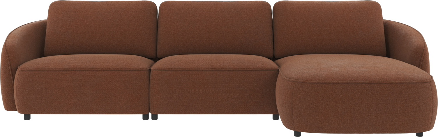 Rowico Norris Chaiselongsofa Højrevendt Rita 96 Rød 100 Polyester 319ã 162ã 80 Cm