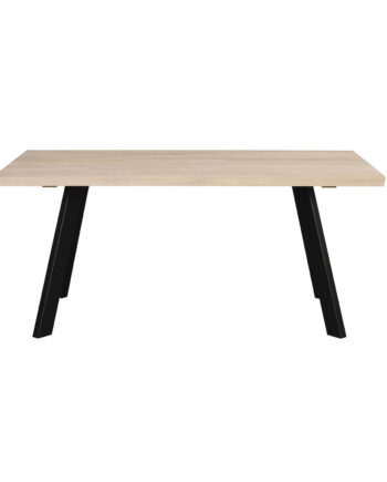 Rowico Rektangulær Fred Spisebord Hvidvasket Eg Og Sort Metal  170x95