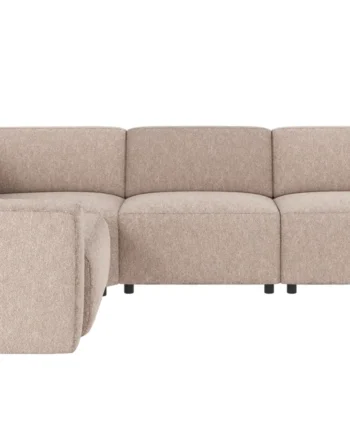 Rowico Willard     Pers  Hjørnesofa Lys Beige Stof Og Sort Plastik