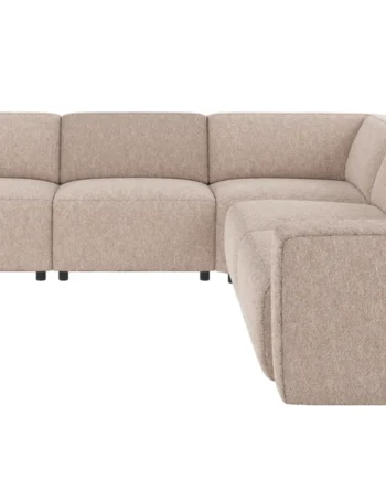 Rowico Willard     Pers  Hjørnesofa Lys Beige Stof Og Sort Plastik