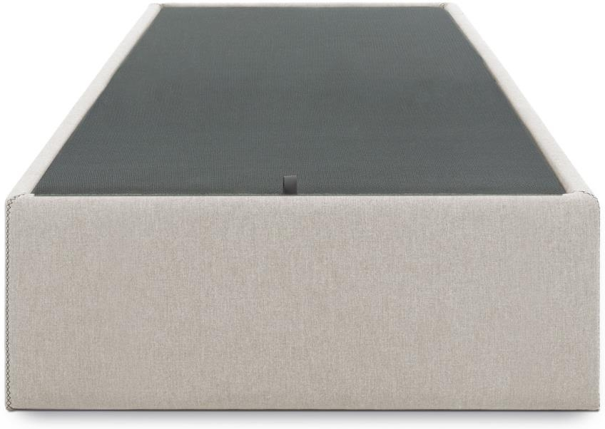 Sengebund Kave Home Matters Med 500   Opbevaring Gaslift Stof Beige Sort