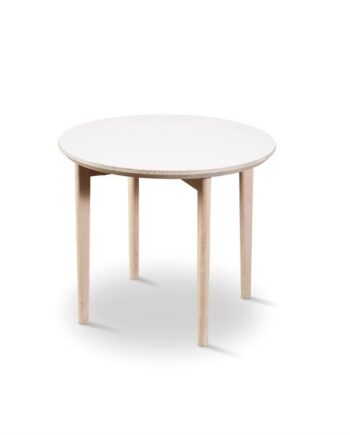 Skovby Sm241   Sm264 Sofabord   59   Cm Bordplade: Hvid Laminat Med Hvidolieret Kant  : Erling Christensen Møbler
