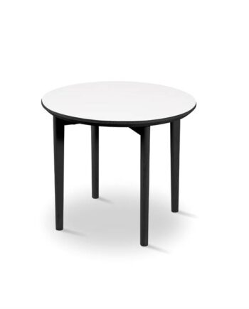 Skovby Sm241   Sm264 Sofabord   59   Cm Bordplade: Hvid Laminat Med Sort Kant  : Erling Christensen Møbler
