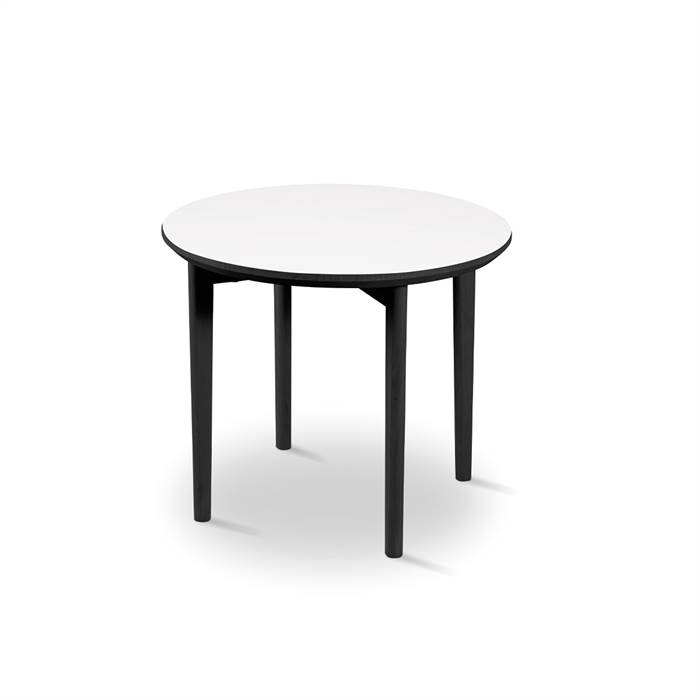 Skovby Sm241 Sm264 Sofabord 59 Cm Bordplade: Hvid Laminat Med Sort Kant : Erling Christensen Møbler