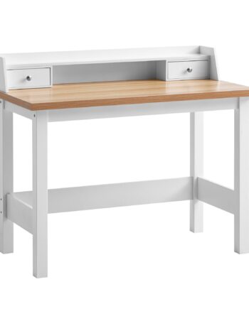 Skrivebord 106x53x90 Cm Hvidt Kontorbord Med Skuffe  Computerbord Til Hjemmekontor Pladsbesparende Med Opbevaring  Laptopbord Til Kontoret Arbejdsværelse