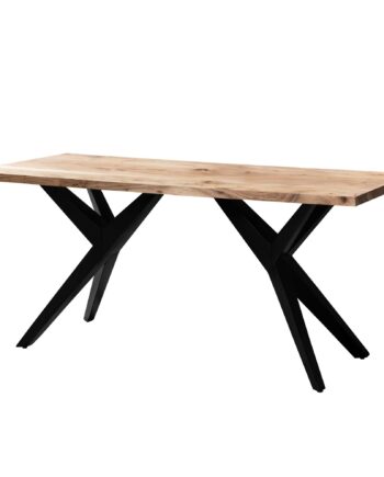 Skrivebord 180x90x76 Cm  Massivt Akacietræ  Computerbord   Loftstil  Hjemmekontorbord Med Metalben  Stort Industrielt Træbord  Rektangulært Laptopbord Til Hjemmekontor