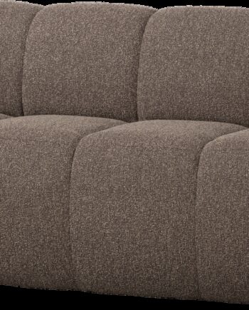 Sofabænk   Spisebænk Woood Mojo 164 Cm Med Ryglæn   Brun Melange Bouclé  Fast Polstring  100  Polyester