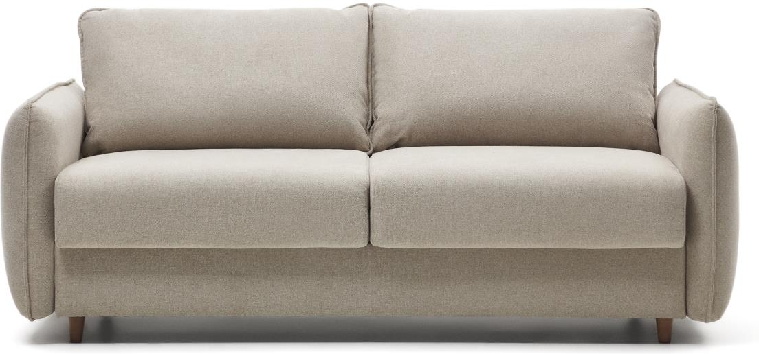 Sovesofa Kave Home Carlota  -personers Bæredygtig Beige Chenille Med Fransk åbningsmekanisme 185x93x67 Cm