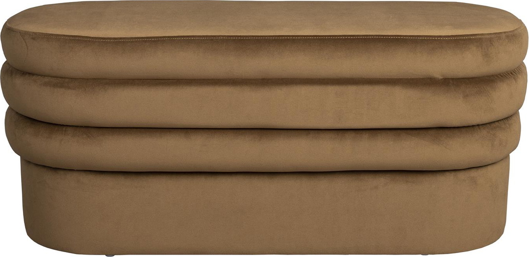 Spisebænk Dutchbone Aditi Brungrå Polyester   Kompakt Siddebænk H44     B93   L35 Cm