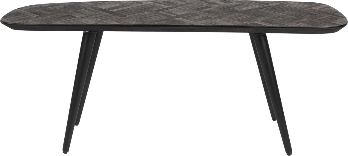 Spisebænk Studio White Webster Askegrå Stål Med Håndlavet Teaktræsæde 118x37x45 Cm