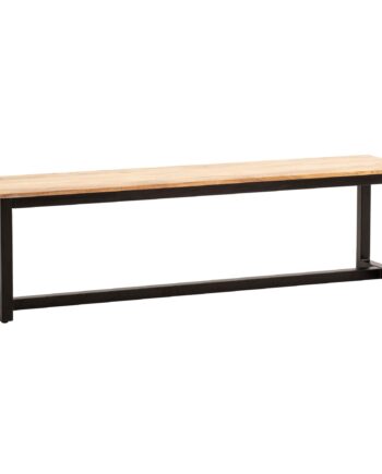 Spisebænk 120x40x45 Cm Akacie Massivt Træ Metal Loft-stil