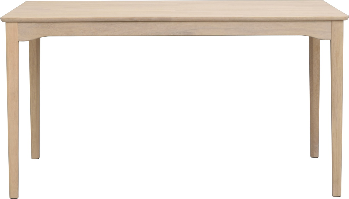 Spisebord Rowico Markham Hvidkalket Massivt Egetræ 140x90 Cm Udvidelsesbart